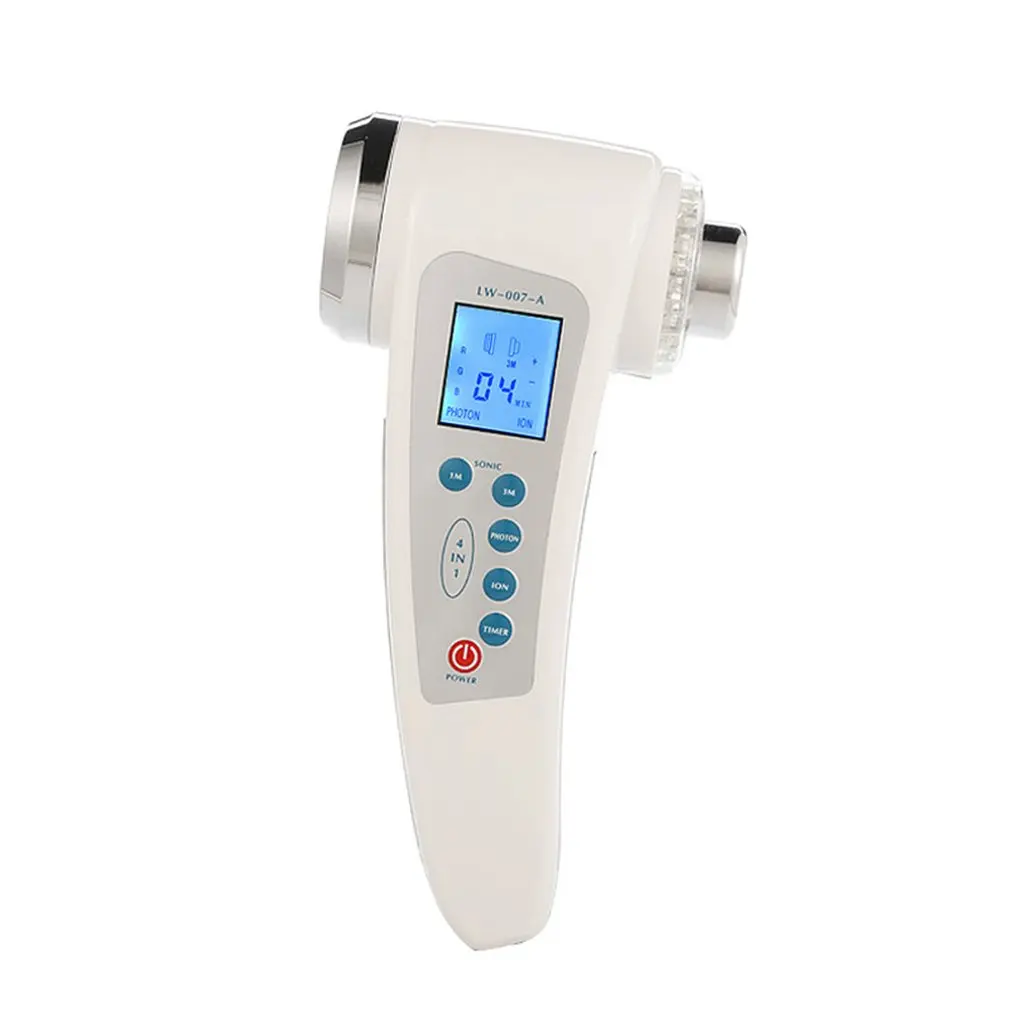 Double-Head Ultrasonic Beauty Instrument Ion Import And Export Cleansing Instrument Home Color Light Rejuvenation