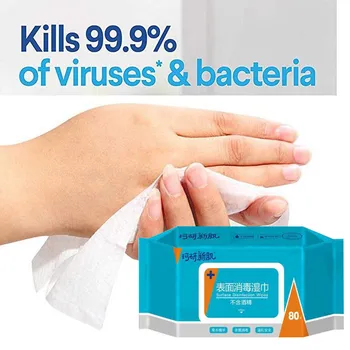 

1 pack 80 pumps Wet wipes Maternal and child care can be cleaned and disinfected wet wipes Bacteria-free Tissue cleaning Y331