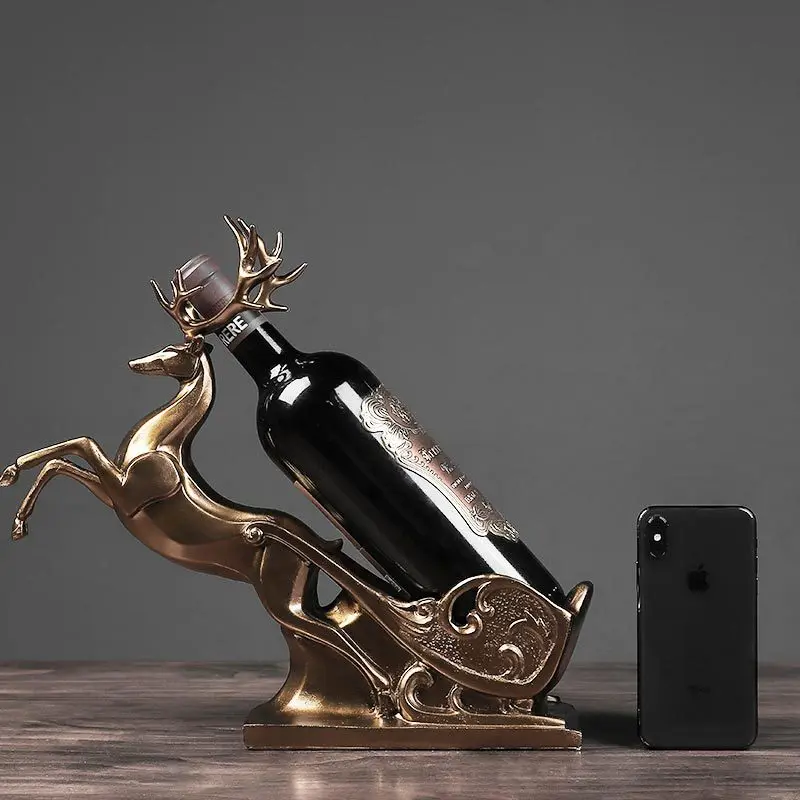 

American Style Wine Rack Restaurant Resin Crafts Modern Minimalist Ornaments Home European Ornaments Deer Handicrafts Furnishing