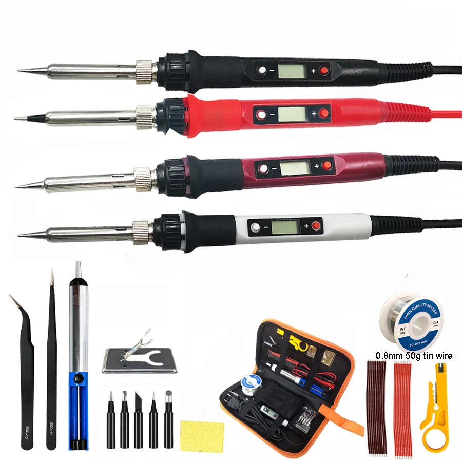 

80W digital LCD display soldering iron Temperature Adjustable Electric Soldering station welding Tool Lead-free 180-480C