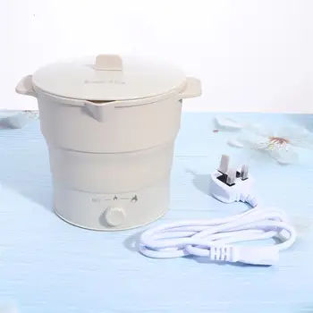 

Multifunctional Electric Steamer Practical Foldable Soup Steam Pot Useful Folding Kettle for Home Daily Use - Grey (UK Plug)