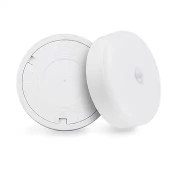 

Sensor LED Night Lamp Plastic Human Body Induction Emergency Light Battery Powered White Lighting for Home Bedroom Corridor