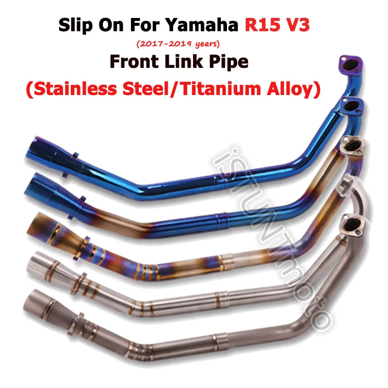 

Slip On For Yamaha R15 YZF-R15 V3 2017 2018 2019 Years Motocycle Exhaust Escape Modified Muffler Front Middle Link Pipe Tube