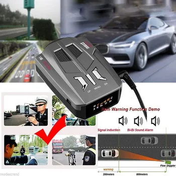 

New V9 Car Speed Radar Detector Voice Alert And Alarm System Radar Detector Kit