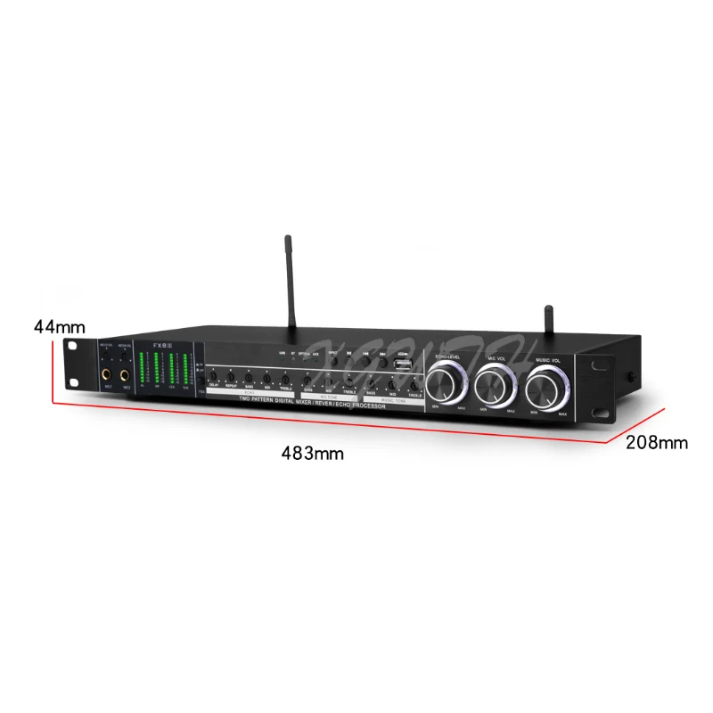 2 Wireless Microphone Effector System Anti-howling