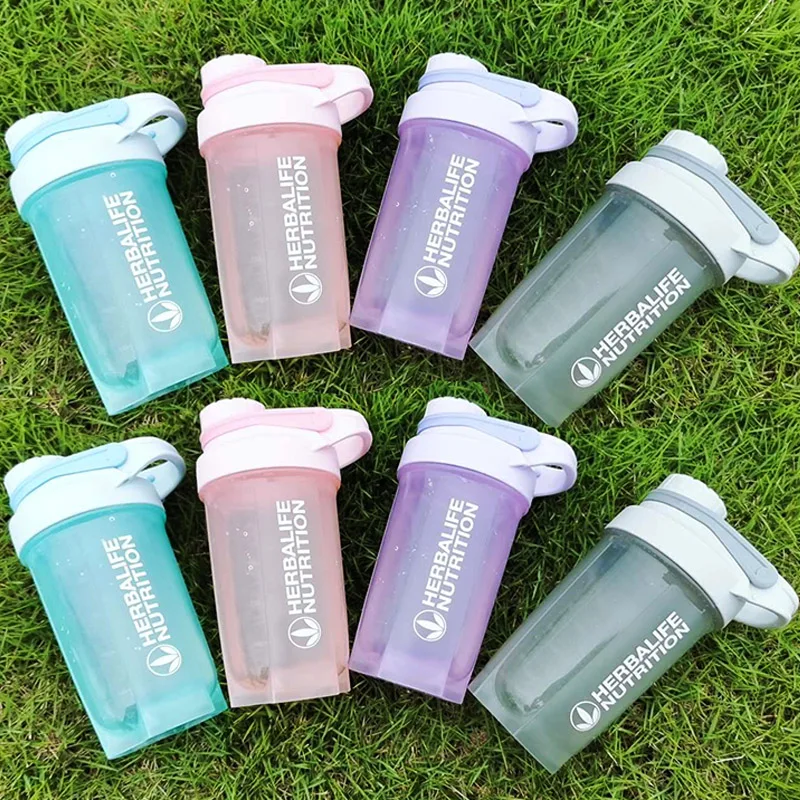 Новое поступление высококачественный портативный 500 мл добавки herbalife спортивный шейкер BPA-Free W/проволочный венчик 4 варианта цвета