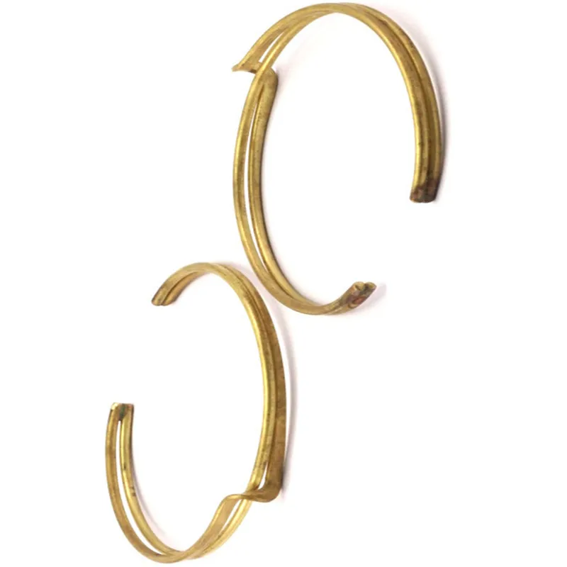 

2pc. Raw Brass Thin Cuff WireBracelets BRC203