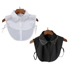 Женский Ретро ручной работы Бисероплетение съемный фальшивый воротник хрустальные подвески полурубашка