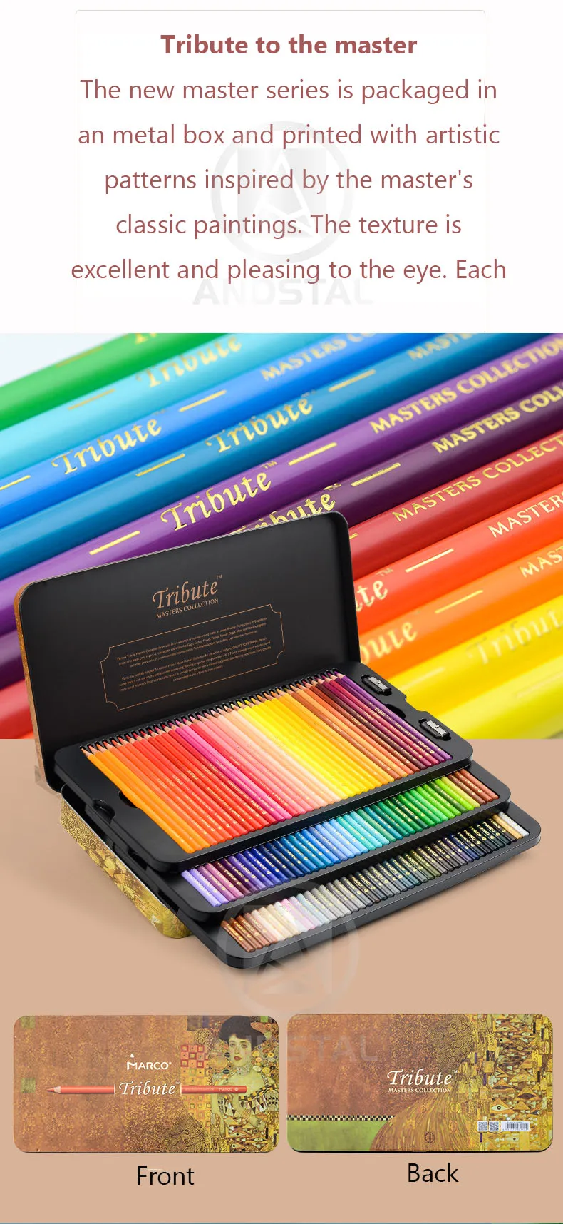 Marco Tribute MASTERS 120 Oil Colored Pencil Professional Colour Artis –  AOOKMIYA