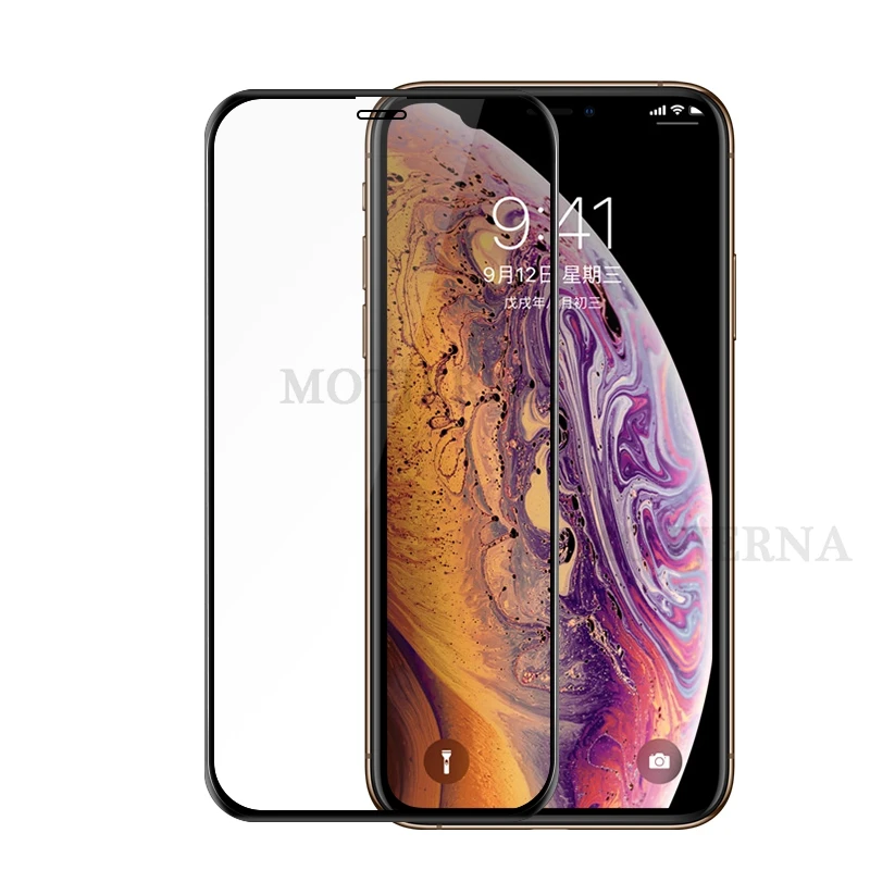 Закаленное защитная пленка на стекло для iPhone XS Max XR X 11 Pro анти-Черная экрана 7 8 6s Plus