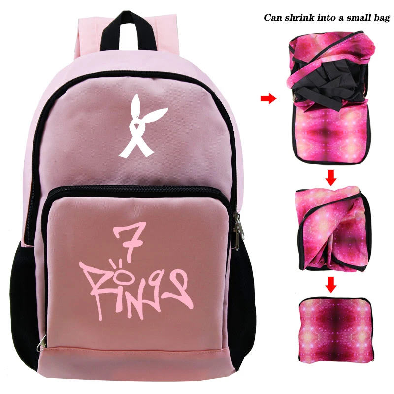 knapsack 1 Ариана Гранде рюкзак складной упакованный рюкзак женский мужской рюкзак для подростков мальчиков и девочек сумки для ноутбука/дорожные сумки Machila Escolar - Цвет: knapsack 1