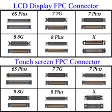 Для iPhone 6S plus 7 7G 7Plus 8 8G 8Plus X lcd дигитайзер/сенсорный экран коннектор для дисплея разъем на материнскую плату порт логической платы