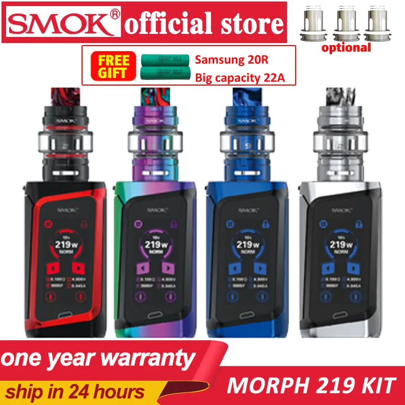 В наличии набор Smok Morph 219W TC 219 Mod TF2019 bf сетка катушка двойная 18650 батарея