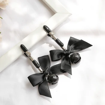 Black And Pink Woman Sexy Adjustable Nipple Clamp Breast Bdsm Small Bell Adult Fetish Flirting Teasing Sex Toys For Couples 5