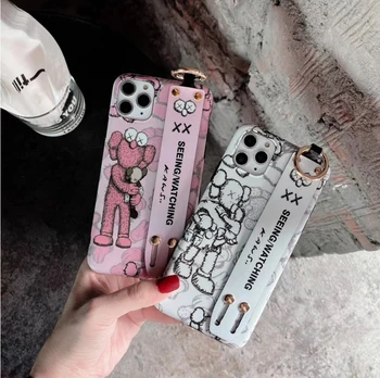 

Fashion Wristband Phone Case For iPhone 6s 7 8 x xr xs 11 pro Max Scrub Soft Case Drop Protection Case