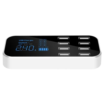 

8 Ports USB Car Charger Phone Charger 40W 2.4A Multi USB Socket with LED Display for iPhone Android
