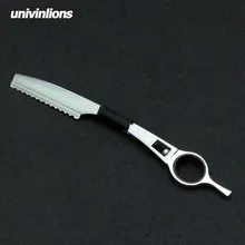 Univinlions вращающаяся прореживающая бритва лезвие прямой Салон Парикмахерская бритва резак для волос Поворотный парикмахерский нож для стрижки волос тоньше