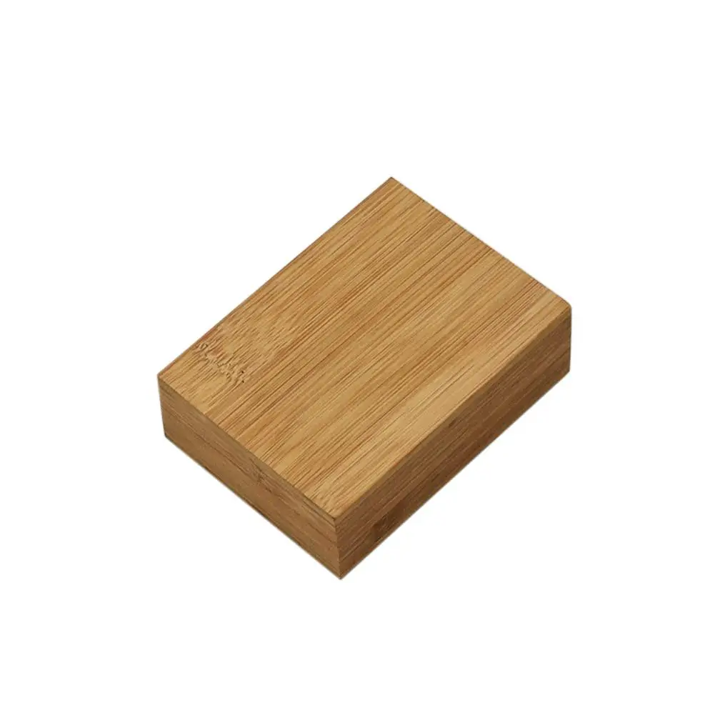 Бамбуковый деревянный ящик для хранения прямоугольник гладкий Чехол игра в покер ящик для хранения бытовой Настольный органайзер для хранения