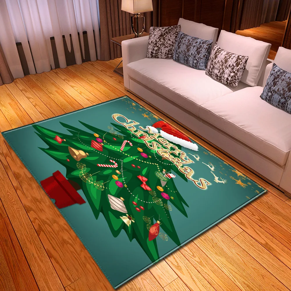 Ковер для гостиной с 3D рождественским рисунком, Детский ковер для спальни, домашний Коврик для прихожей, украшение для пола, прикроватные коврики, ковер для детской комнаты