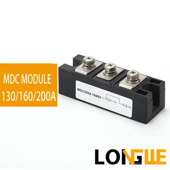

LONGWE Diode Rectifier Module MDC 130A 160A 200A 1600VDC Bridge Power Semiconductor Relays As Non-contact Controller