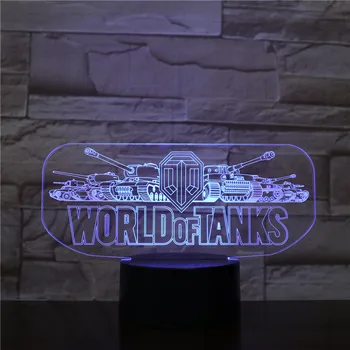 

Game Smart Phone Control Led 3d Night Light World of Tanks Nightlight Touch Sensor Home Decoration Lights Children Birthday Gift
