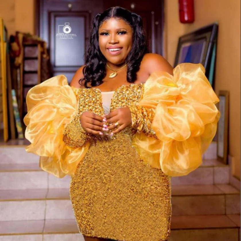 Aso Ebi Plus Size Off The Shoulder Prom 