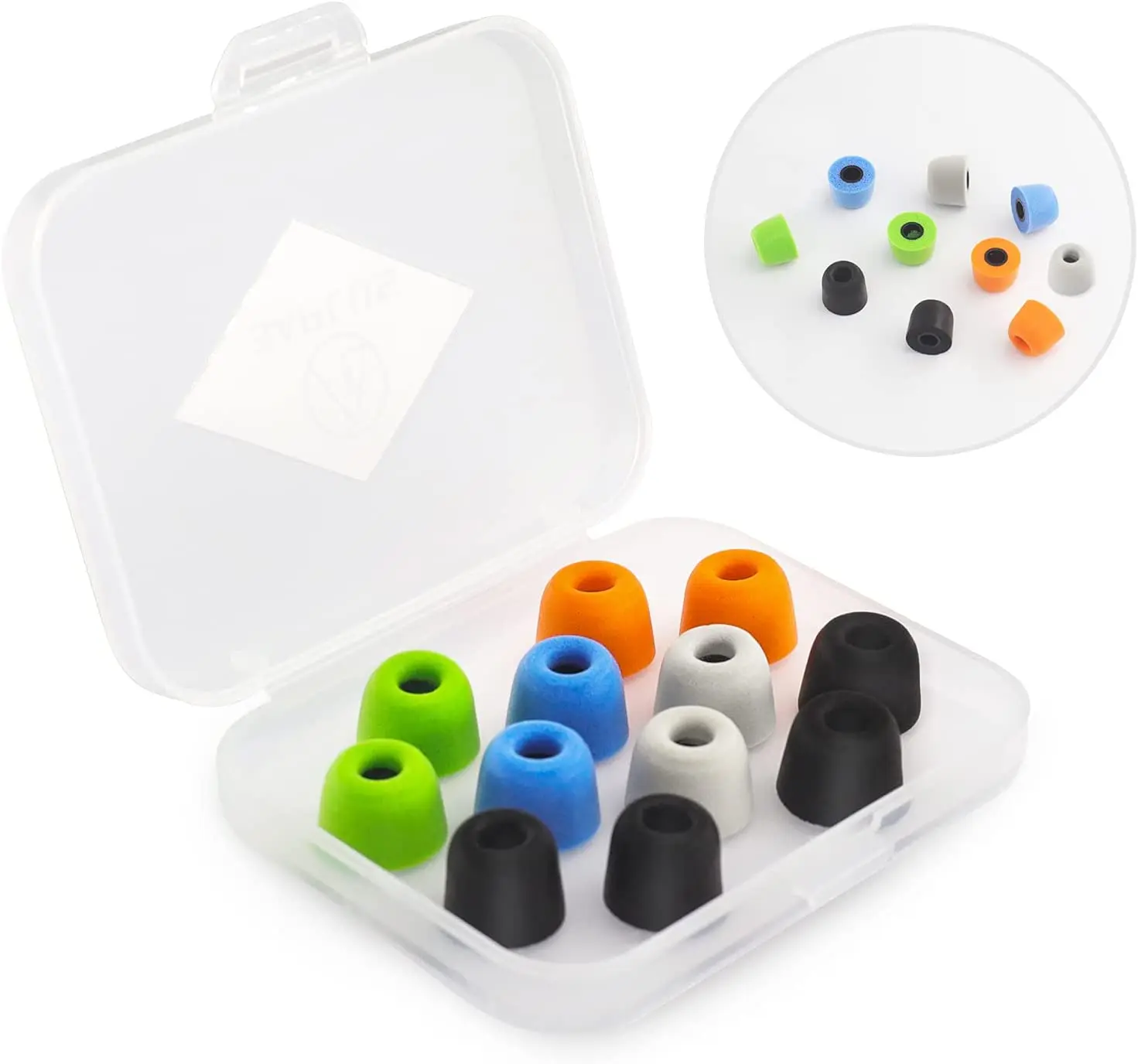 

6Pairs(12pc) In Ear Memory Foam Tips 4.5-6mm Oval Ear Tips Slow Rebound Eartips For In Ear Earphones Noise Isolating Memory Foam