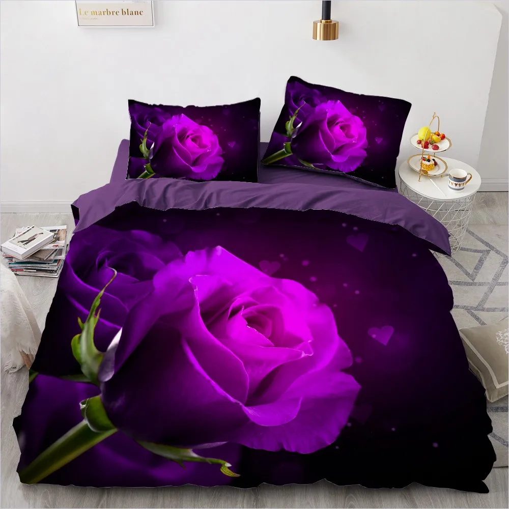 3D Bedding Set Custom Single Double Queen Size 3PCS Duvet Cover Set Comforter/Quilt Pillow Case Flowers Home Textile 3D Bedding Set Custom Single Double Queen Size 3PCS Duvet Cover Set Comforter/Quilt Pillow Case Flowers Home Textile