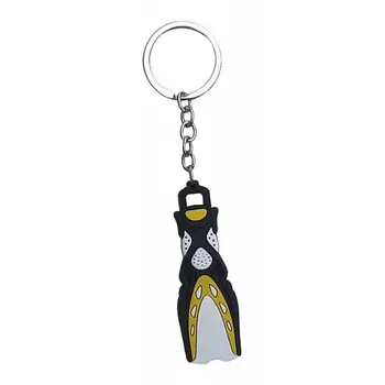 

Key Chain Holder Keyring - Novelty Dive Fins Flippers Shape - Heavy Duty & Portable - Multiple Colors