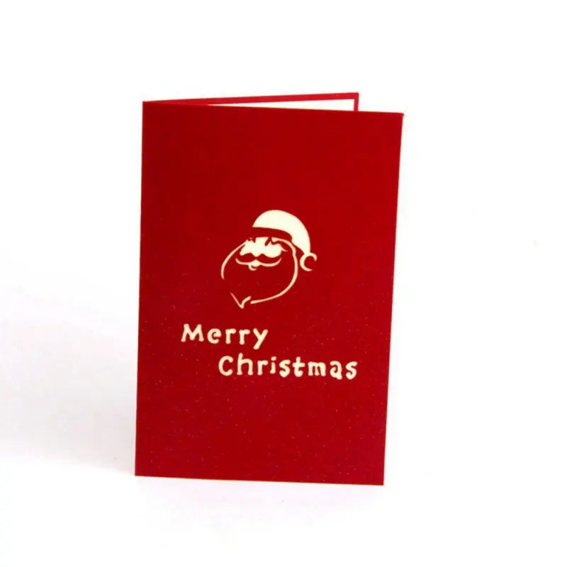  3D Christmas Stereo Greeting Cards Holiday Wish Card Party Invitation Card For Xmas - 4.00034E+12