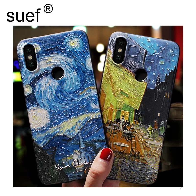 Чехол-накладка suef из мягкого силикона с рельефным 3D-эффектом для Xiaomi Redmi 5 Plus Note 7 8