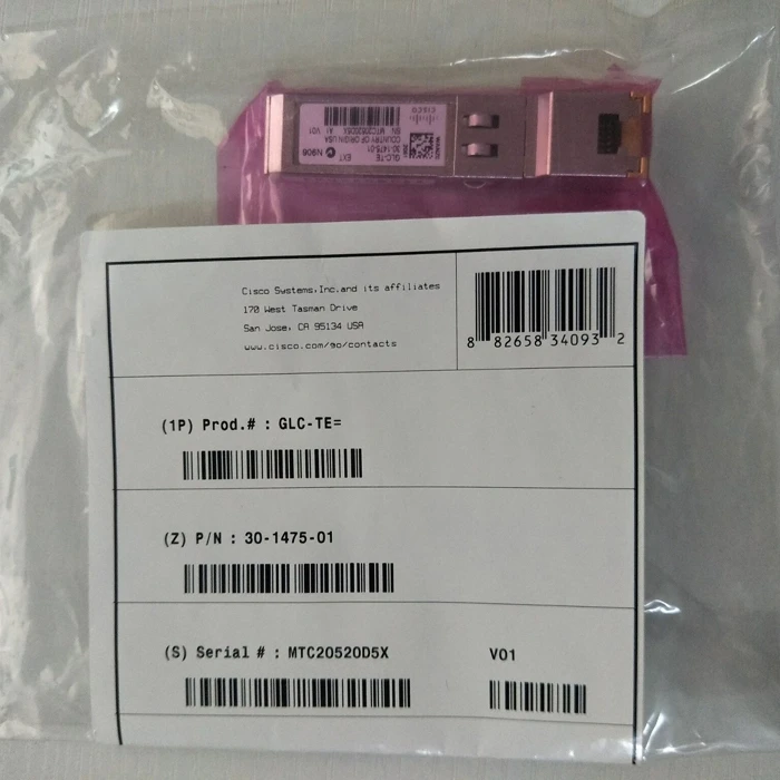 Оригинальный GLC-TE = 30-1474-01 1 25G 100 м RJ45 Оптический Трансивер SFP | Мобильные телефоны и