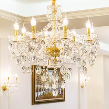 

Luxury Crystal chandelier For Living Room lustre sala de jantar cristal Modern Chandeliers Light Fixture Wedding Decoration
