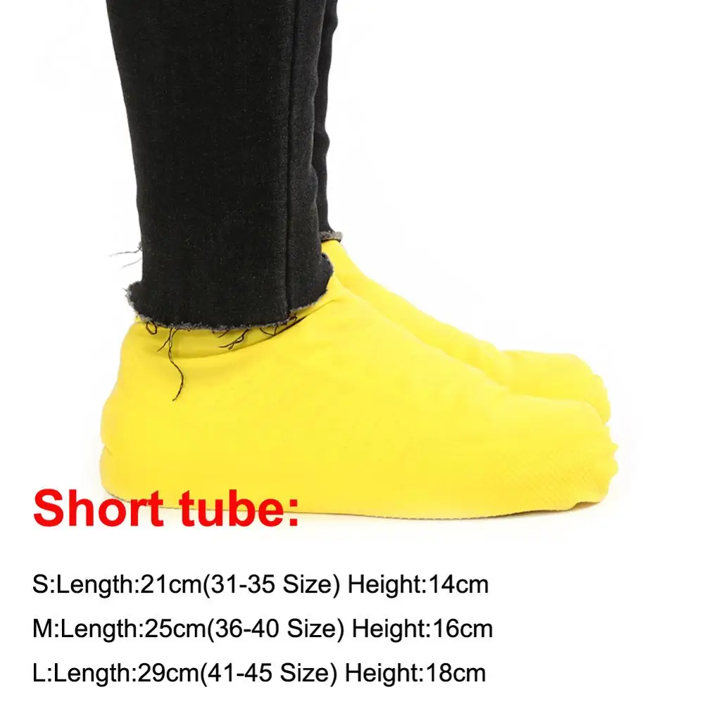 1 пара многоразовых силиконовых чехлов для обуви S/M/L Водонепроницаемые дождевые Чехлы для обуви для походов на открытом воздухе Нескользящие резиновые дождевые сапоги - Цвет: b1