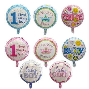 

10pcs 18 inch Baby boy girl balloon children birthday party decoration kids baby shower it is boy girl Helium balloon globos
