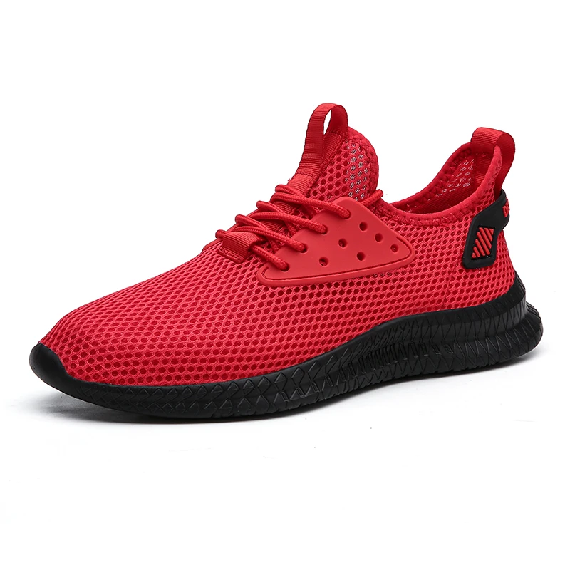 Hot New Men's Sneakers Ultra-light Mesh Breathable Summer Gym Men Shoes Sports Running Shoes Black Red Green Big Size 47 48 8
