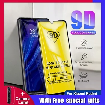 Перейти на Алиэкспресс и купить Полное покрытие закаленное стекло для Xiaomi Redmi Note 9 8 7 Pro 9S 8T Защита экрана для Redmi 8A 8 7 7A 9 9A защитная пленка