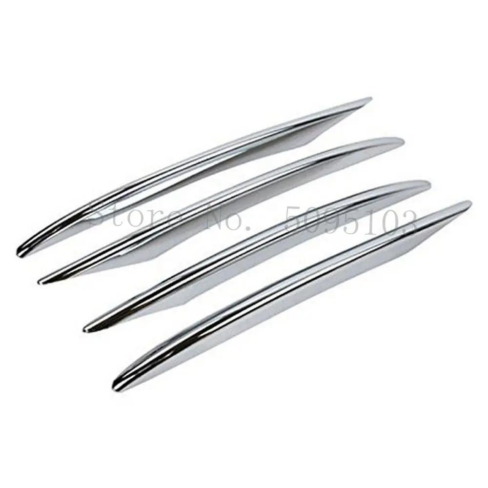 4pcs Front Fog Lamp Cover Trim ABS Chrome Grille Grill Slats Cover Trim For Mercedes-Benz Grade E W213 E200 E300L