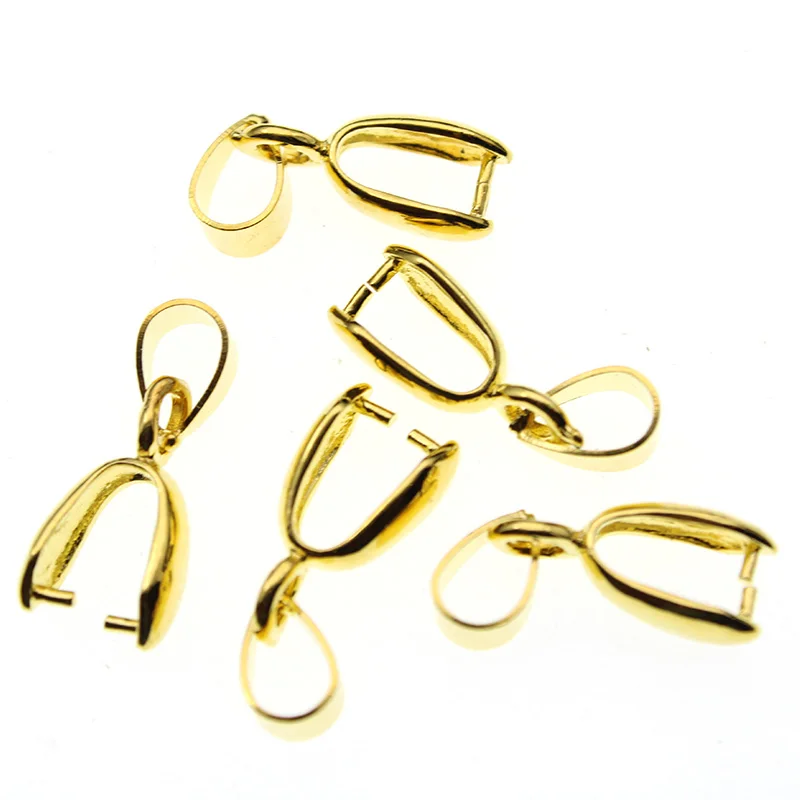 20 шт./лот, ожерелье с подвеской, Зажимная застежка, крючки, соединитель, зажим, Fermoir, соединитель, колье для ожерелья, кулон, сделай сам - Цвет: gold