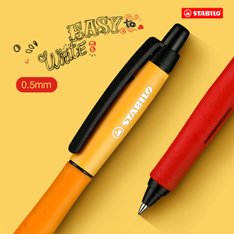 4PCS German STABILO 268 PALETTE Neutral Pen 0.5mm Press Type Business Office Large Capacity Signature Pen