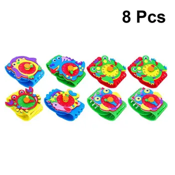 

8Pcs DIY Pasted Watches Portable DIY Handmade Watch Toys DIY Craft Toys Birthday Gift For Kindergarten