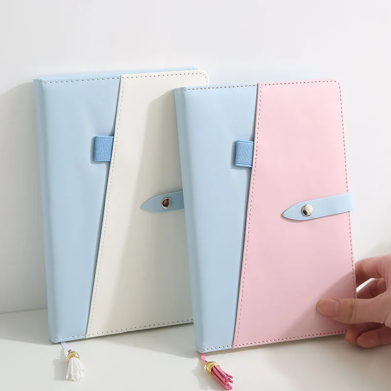 

Creative Notebook Paper Planner Bullet Journal Simple Portable Agenda School Diary Note Book Fashion Stitching Leather Notebook
