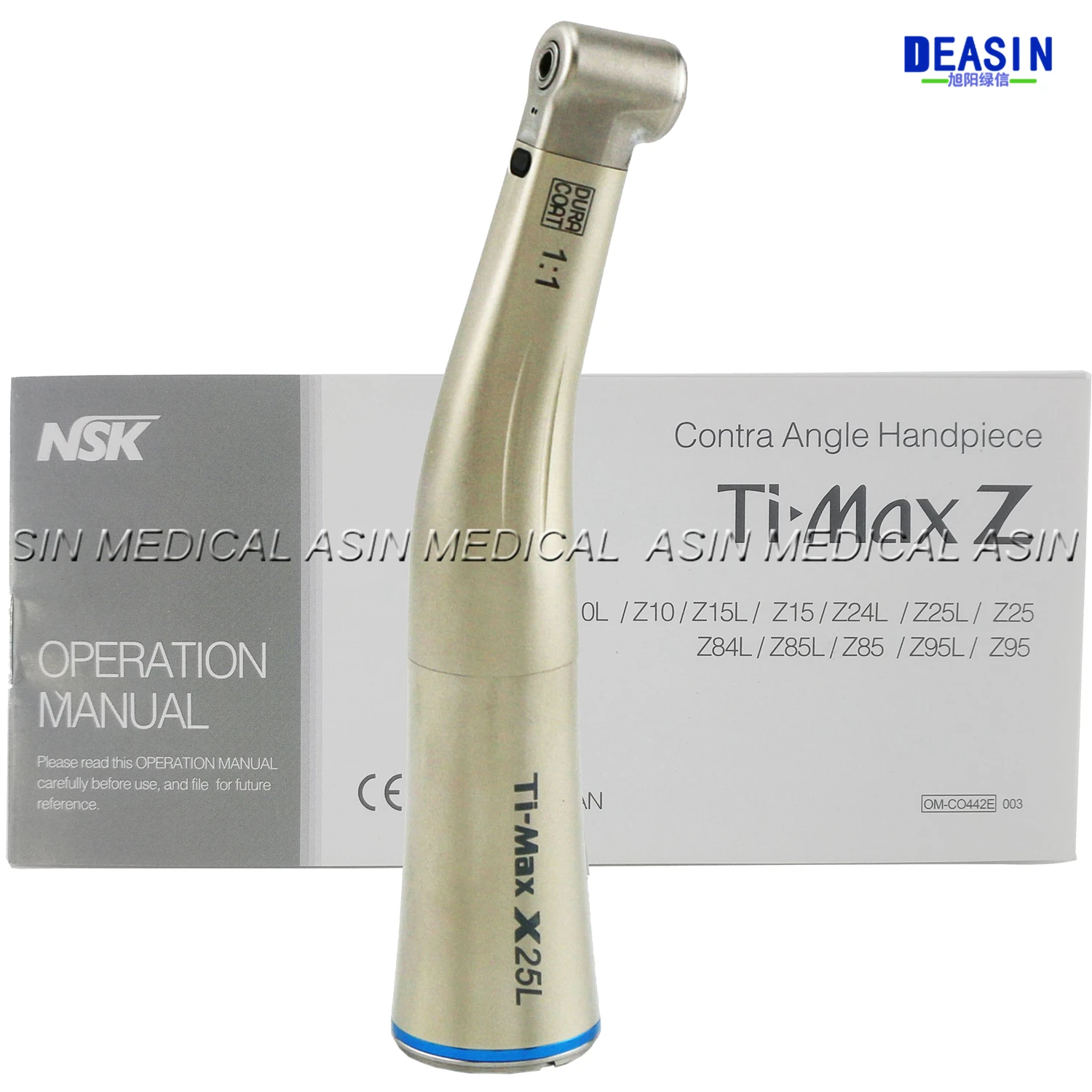  1 pcs x Dental Fiber Optical LED Contra Angle Ti-max Low Speed Handpiece 1:5 1:1 20:1 1:4.2 dental  - 4000098839288