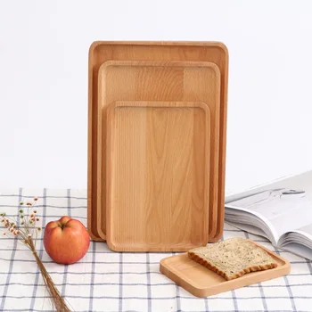 

Wood Rectangle Solid Wood Fruit Dishes