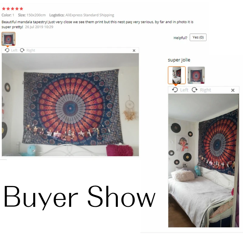 Mandala Tapestry Hippie India Boho Wall Decorative Wall Hanging Bohemian Yoga Mat Throw Blanket Rug Bedspread Table Cloth Gift