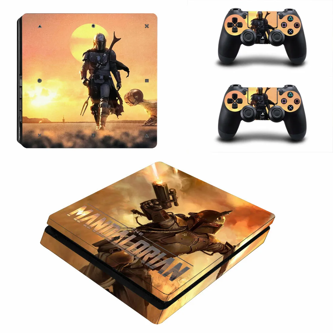 The Mandalorian PS4 Slim sticker s Play station 4 наклейки для кожи наклейки для playstation 4 PS4 Slim консоли и контроллера Skins