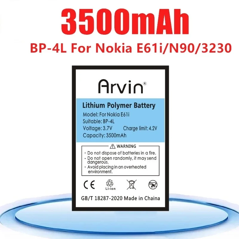BP 4L BP-4L Battery For Nokia N97 E61i E63 E90 E95 E71 E916650F N810 E72 E52 E55 E6-00 E73 6760s BP4L 3500mAh | Мобильные телефоны