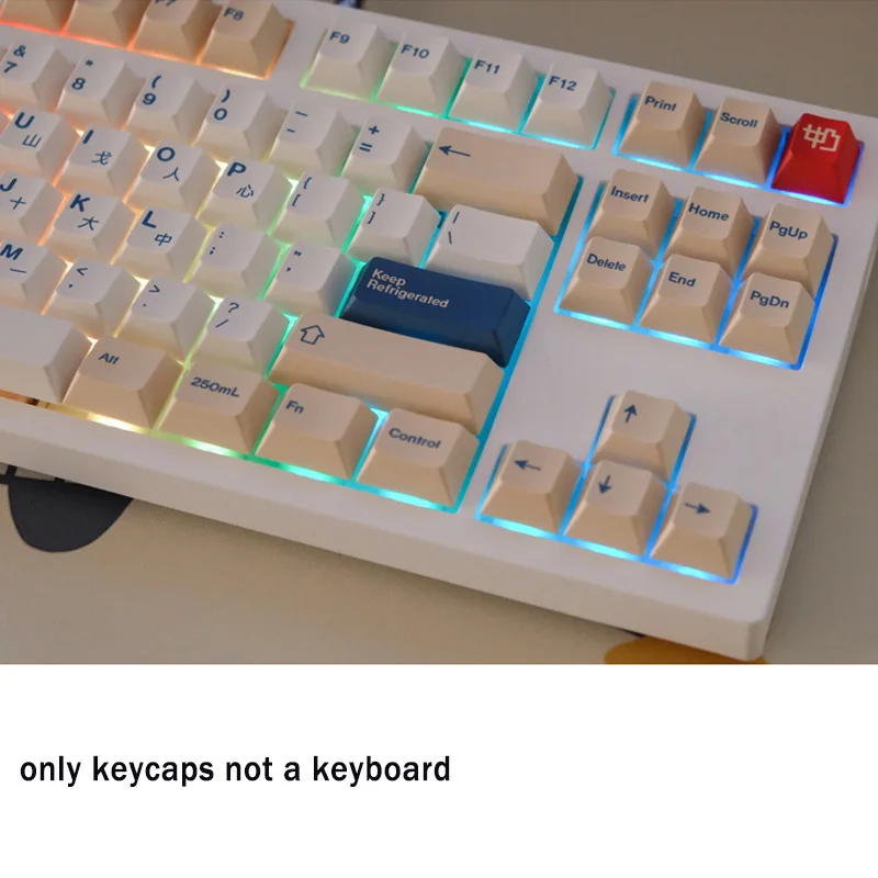 chaves gmk soyamilk keycaps cherry prolife pbt tintura sublimação teclado mecânico mx swincth com shift