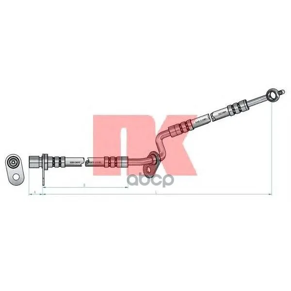 Шланг Тормозной Mazda 6 1.8 03-07 640мм Пер.Лев. Nk 853259 Nk арт. 853259