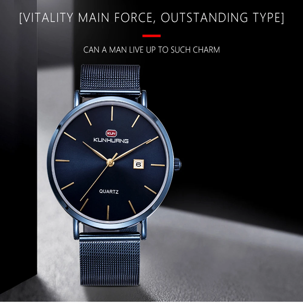 30 метров водонепроницаемые часы Milanese Band Нержавеющая Сталь Многофункциональная кварцевые наручные часы минималистичные мужские деловые роскошные часы